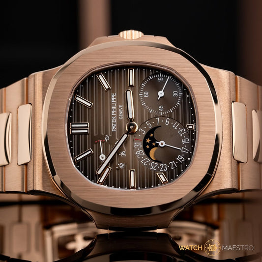 Big Daddy of all Pha₮eks rose gold Moon Phase! the exclusive edition